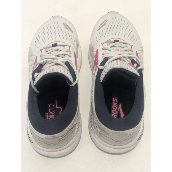 Brooks Addiction 15 Mens 11 2E Extra Wide Gray Pink Running Shoes main image 4